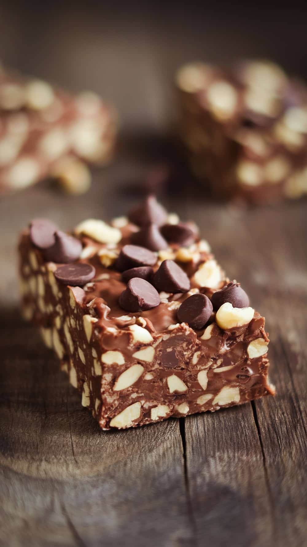 Nutty Chocolate Chip Delight vegan protein bar with chocolate chips and nuts