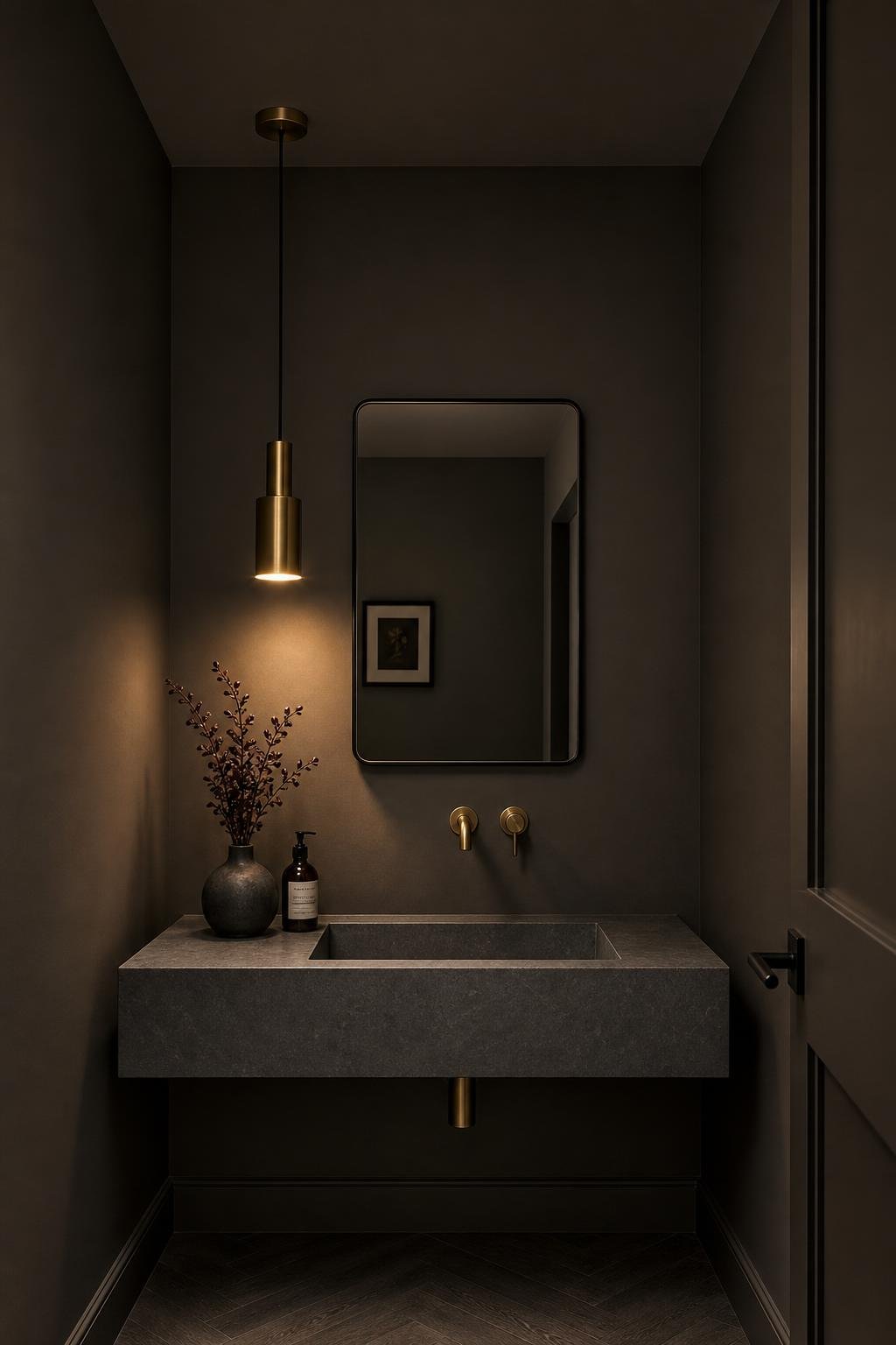Moody Powder Room Drama