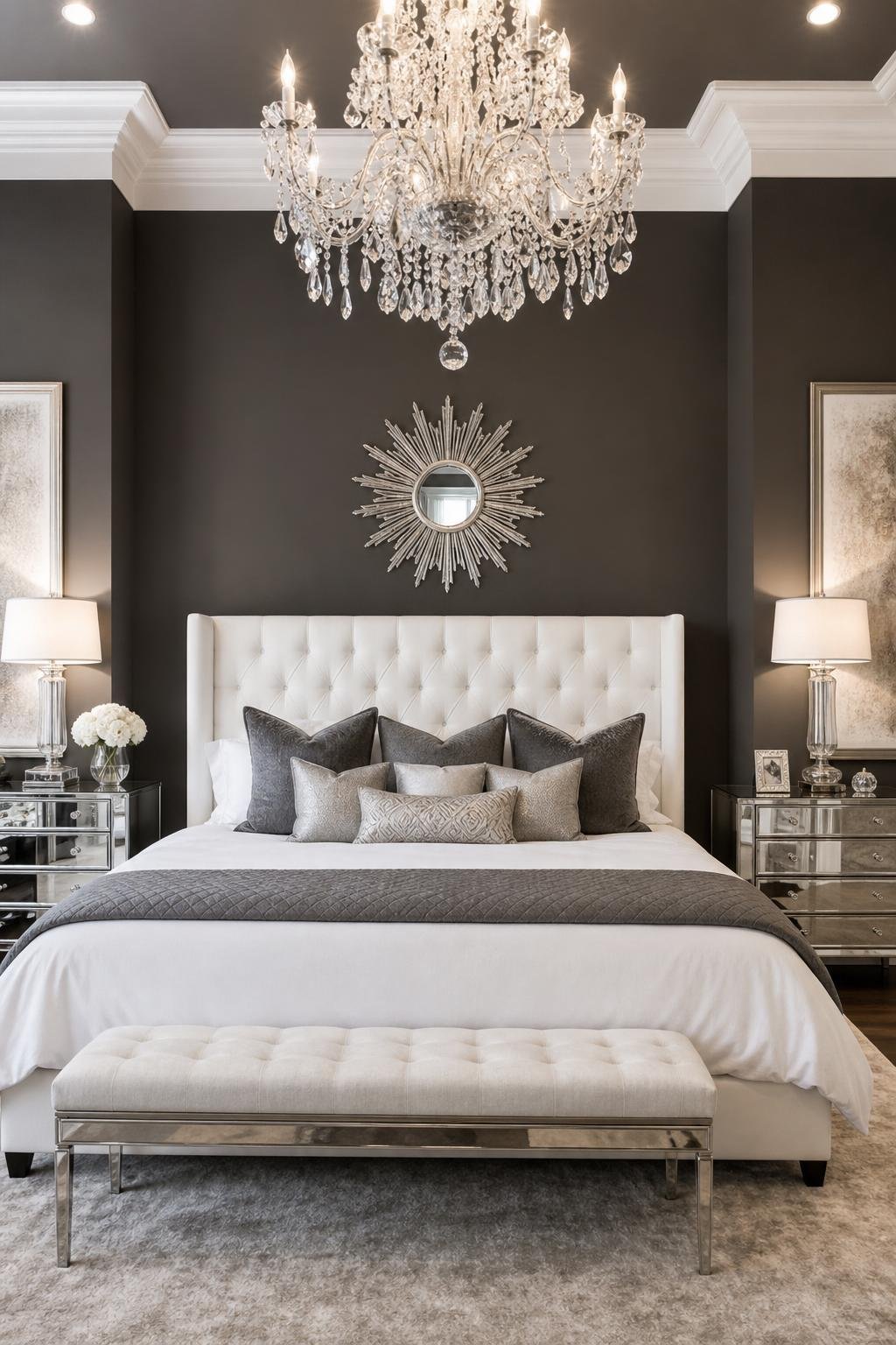 High-Contrast Glamour Room