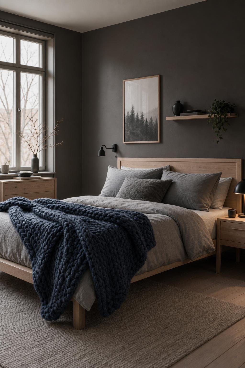 Scandinavian Moody Blue & Bronze
