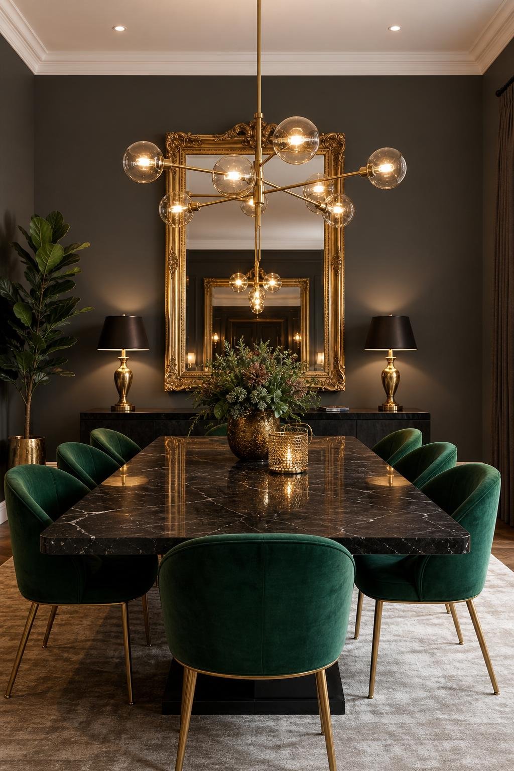 Gilded Art Deco Entertaining Space