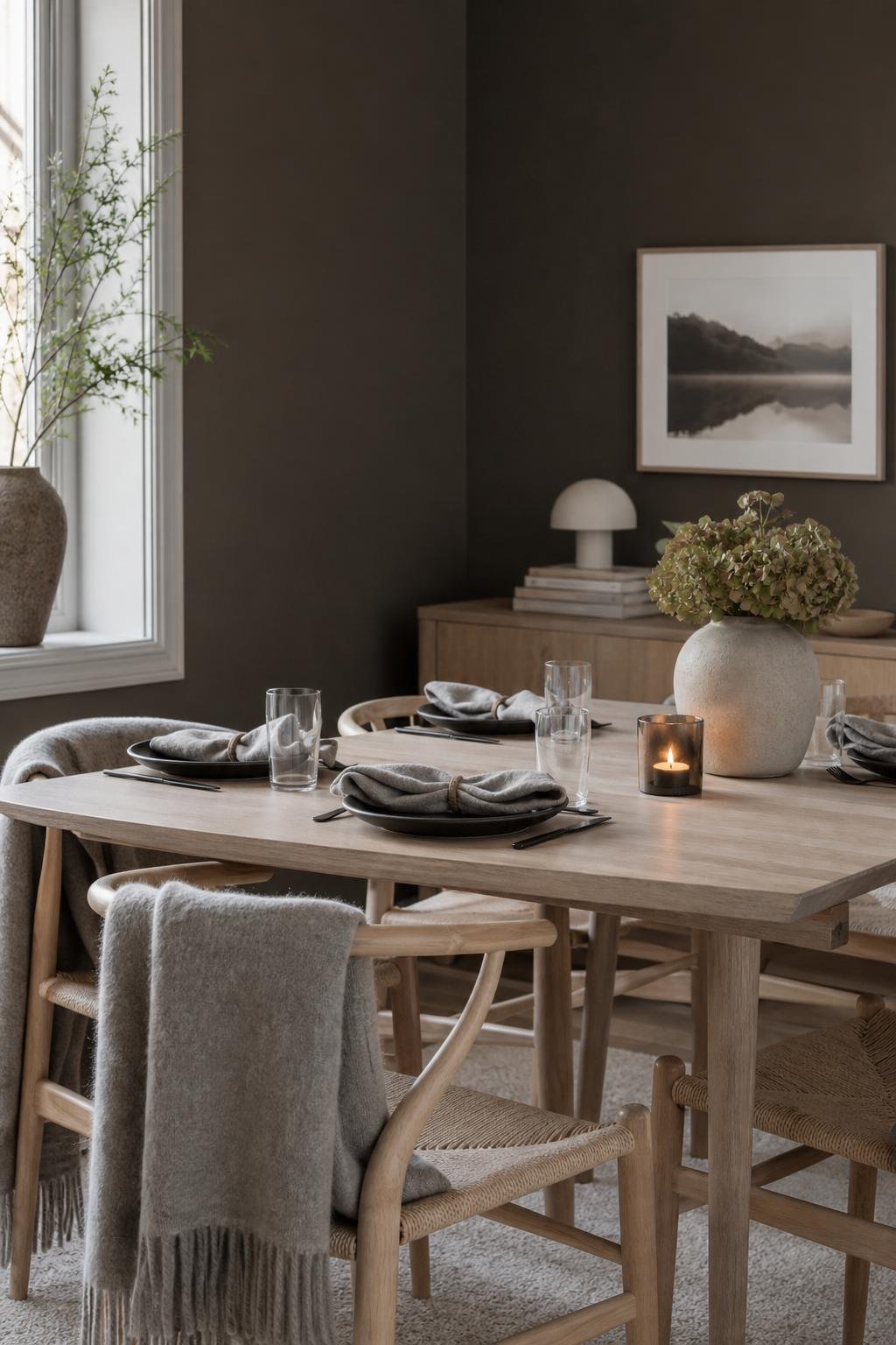 Scandinavian Noir With Textured Linens