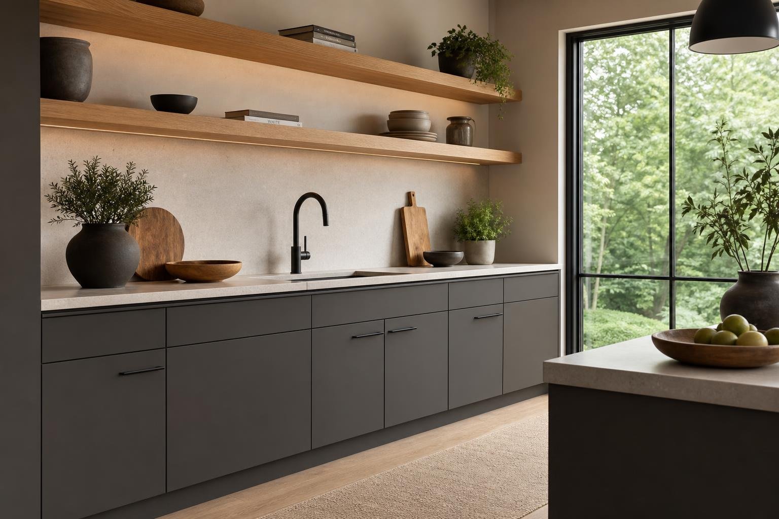 Culinary Elegance: 7 Kitchen Cabinet Designs in Urbane Bronze