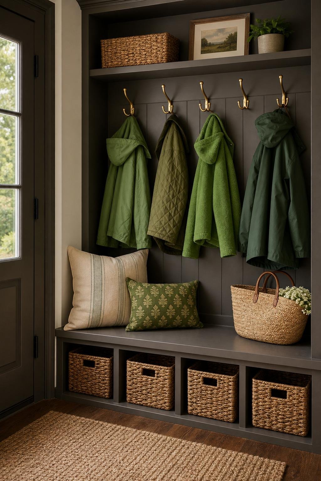 Inviting Organic Bench Nook