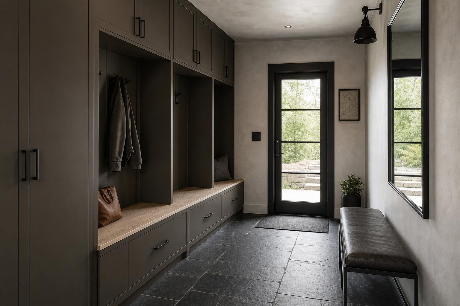 Entryway Excellence: 7 Mudroom Designs in Urbane Bronze