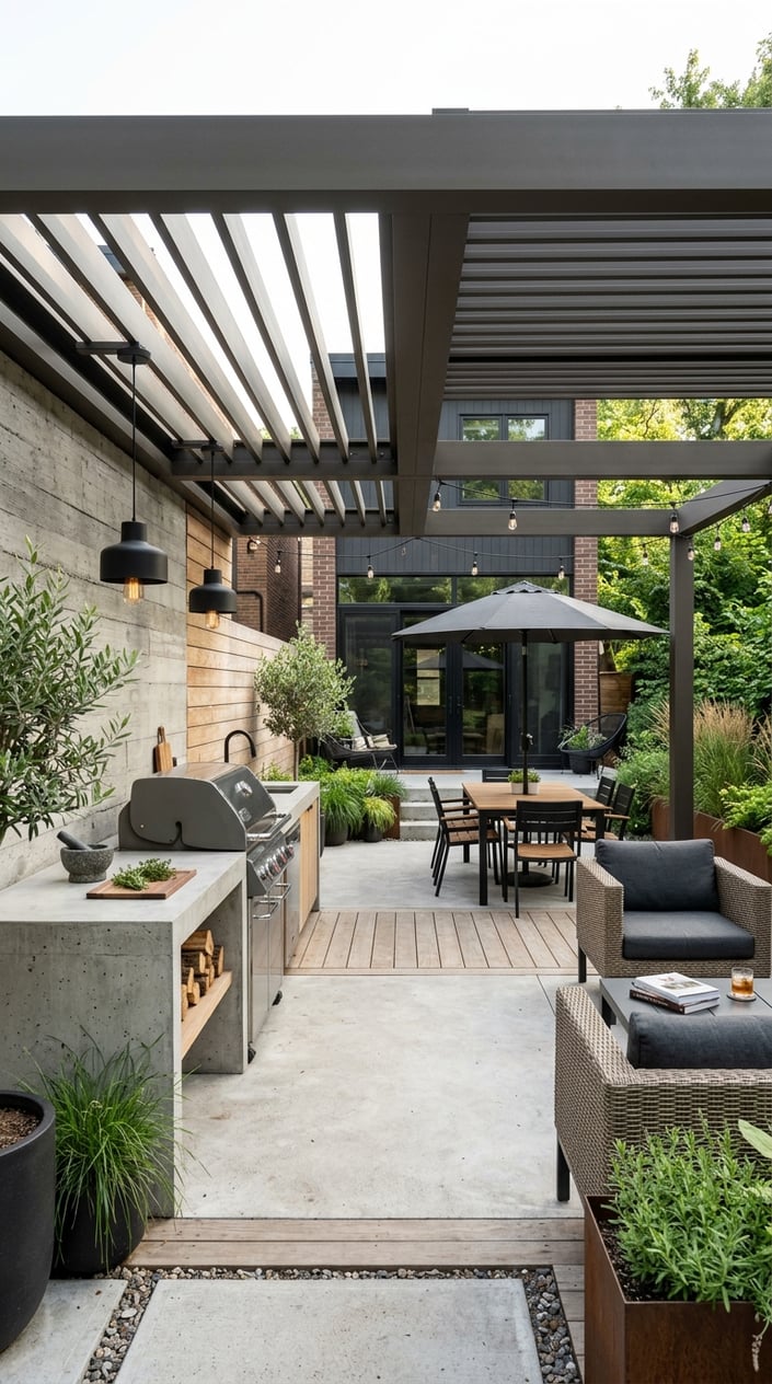Industrial-Chic Entertaining Space