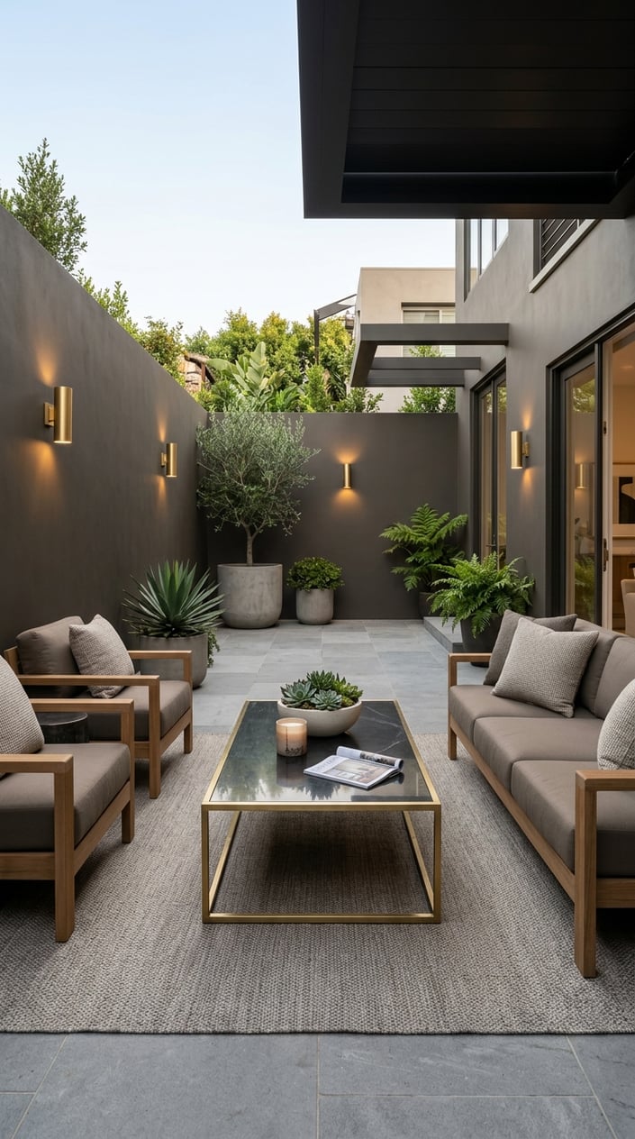 Gilded Art Deco Patio Glamour