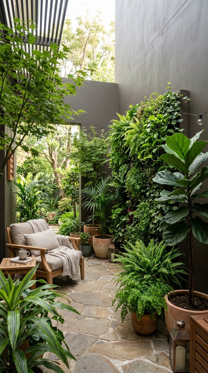 Biophilic Green Retreat With Bronze
